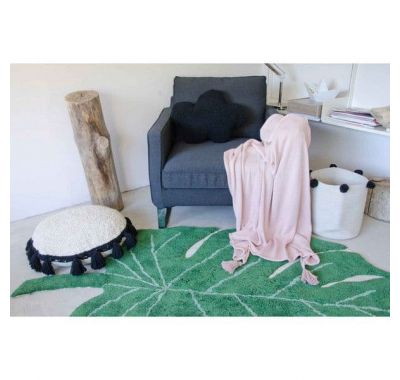 Lorena Canals. Μαξιλάρι στρόγγυλο λευκό-μαύρο στο Bebe Maison