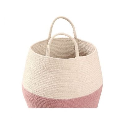 Lorena Canals Καλάθι αποθήκευσης με χειρολαβές Zoco Ashrose-Natural 30x35 στο Bebe Maison