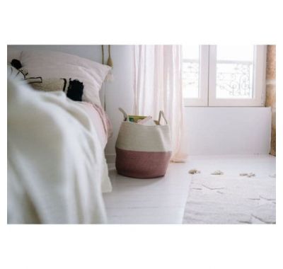 Lorena Canals Καλάθι αποθήκευσης με χειρολαβές Zoco Ashrose-Natural 30x35 στο Bebe Maison