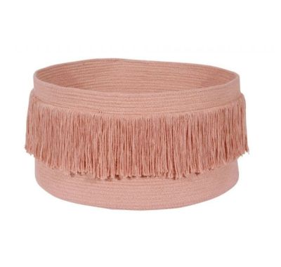 Lorena Canals Fringes Sahara Nude storage basket στο Bebe Maison