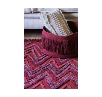 Lorena Canals Καλάθι αποθήκευσης Fringes Savannah Red στο Bebe Maison