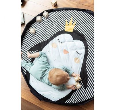 Play & Go Στρώμα παιχνιδιού μαλακό - Τσάντα 2 σε 1 Πιγκουϊνος στο Bebe Maison