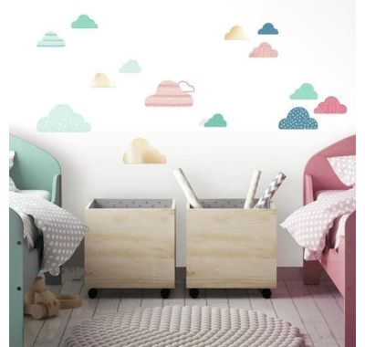 Roommates Wall stickers πολύColorful clouds with mirrors " στο Bebe Maison