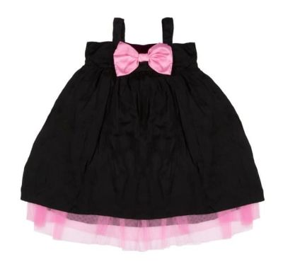 Παιδικό φόρεμα The Tiny Universe “Tiny Shoulders Dress” Black & Pink στο Bebe Maison