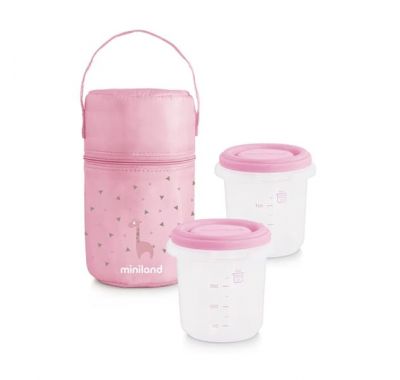 Ισοθερμική θήκη Miniland Pack 2 Go Hermisized Rose στο Bebe Maison