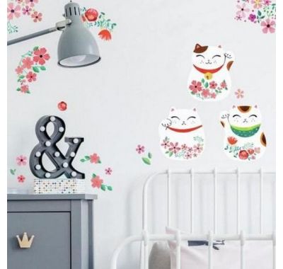 Roommates Αυτοκόλλητα τοίχου "Γατούλες Ιαπωνίας" στο Bebe Maison