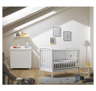 Ολοκληρωμένο βρεφικό δωμάτιο Pali Κρεβάτι Ciak και μεγάλη συρταριέρα χρώμα λευκό στο Bebe Maison
