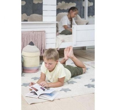 Παιδικό χαλί Lorena Canals Stars Natural Vintage Blue 160x120 στο Bebe Maison