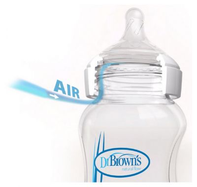 Μπιμπερό Dr Brown γυάλινο 150 ml με φαρδύ λαιμό options+ στο Bebe Maison