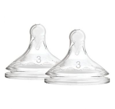 Θηλές σιλικόνης Dr Brown Options+ για μπιμπερό με φαρδύ λαιμό επίπεδο 3, 6 μηνών+ (2τμχ) στο Bebe Maison