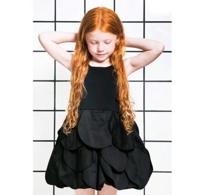 Παιδικό φόρεμα The Tiny Universe “The Tiny Circles Dress” All Black στο Bebe Maison