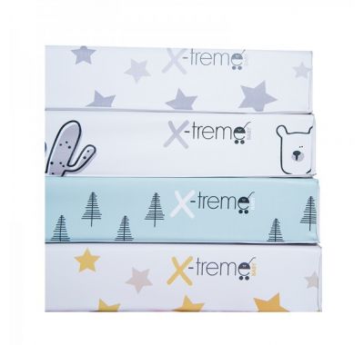 X-treme baby αλλαξιέρα σκληρή Ιταλίας 80x50 Grey Stars στο Bebe Maison