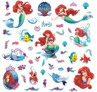 Αυτοκόλλητα τοίχου RoomMates Μικρές Γοργόνες στο Bebe Maison