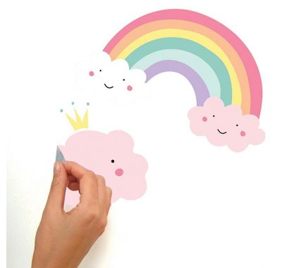 Αυτοκόλλητα τοίχου RoomMates Μονόκεροι & Ουράνια τόξα στο Bebe Maison