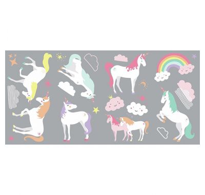Αυτοκόλλητα τοίχου RoomMates Μονόκεροι & Ουράνια τόξα στο Bebe Maison