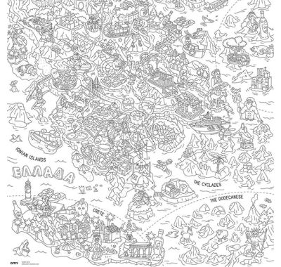 Αφίσα γίγας για ζωγραφική OMY Ελλάδα στο Bebe Maison