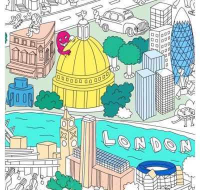 Αφίσα γίγας για ζωγραφική OMY Λονδίνο στο Bebe Maison