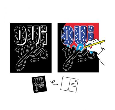 Καρτ ποστάλ - ξυστό OMY Yes στο Bebe Maison