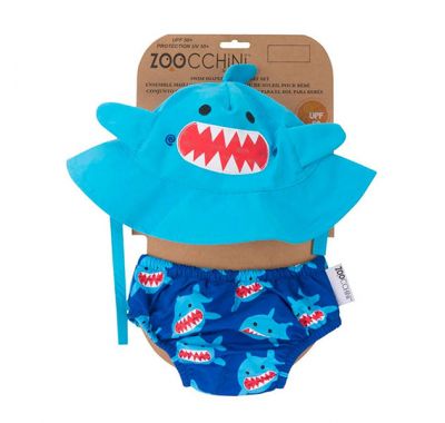 Σετ Μαγιό και Καπέλο UPF50+ Zoocchini Καρχαριάκι στο Bebe Maison