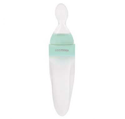 Μπιμπερό σιλικόνης με κουτάλι Kikka Boo Rocket Mint 90ml στο Bebe Maison