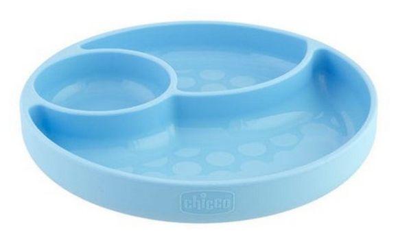 Βρεφικό πιάτο με χωρίσματα Chicco 12m+ σιέλ στο Bebe Maison