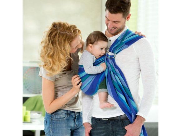 Μάρσιπος Amazonas Ring Sling χρώμα Laguna στο Bebe Maison