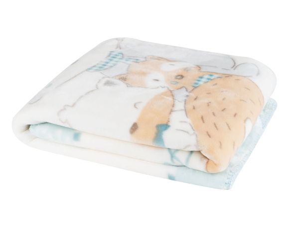 Kikka Boo Funny Friends Blue Frame blanket στο Bebe Maison