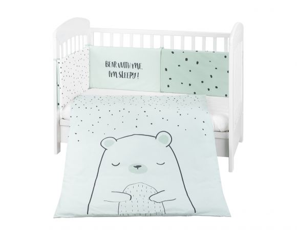 Σετ προίκας 2 τμχ 60/120 Kikka Boo Bear with me Mint στο Bebe Maison