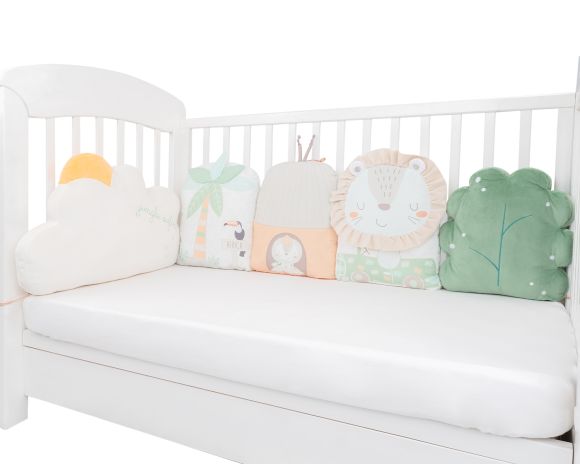 Baby cot plush pillow set Jungle King στο Bebe Maison