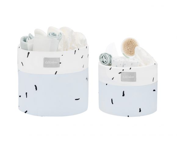 Σετ 2 καλαθάκια αλλαξιέρας 18cm και 14cm Kikka Boo Bear with me Blue στο Bebe Maison