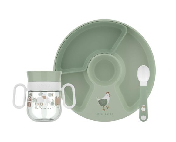 Βρεφικό σετ φαγητού Little Dutch 3 τεμαχίων Mio Little Farm στο Bebe Maison