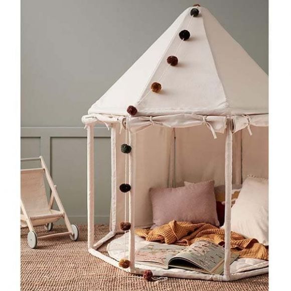 Ξύλινο σπιτάκι πολυγωνικό Kids concept Montessori απαλό ροζ στο Bebe Maison