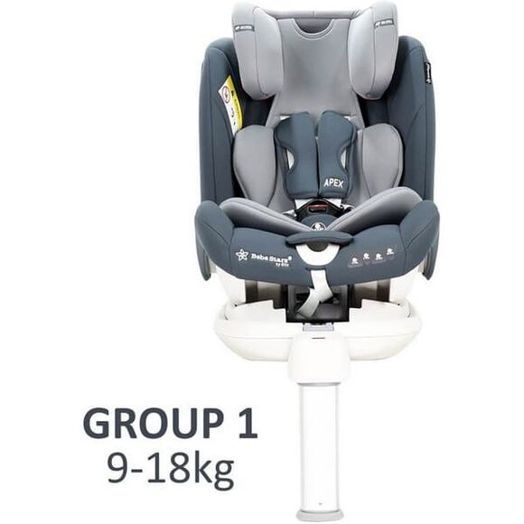 Car seat bebe stars Apex 360 isofix Black 0-36 στο Bebe Maison