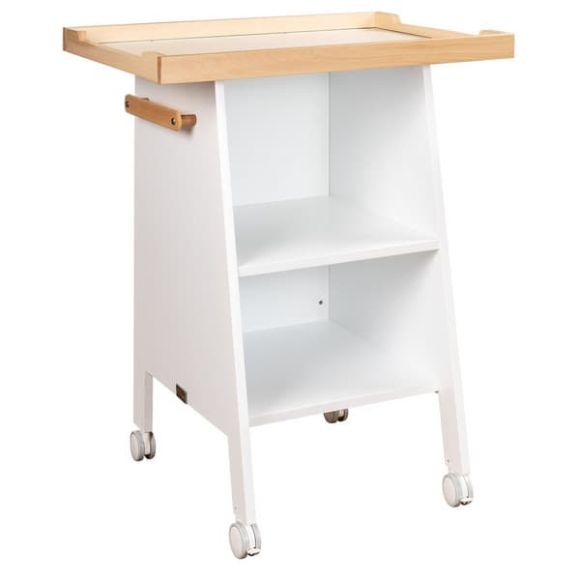 Baby changing table with shelves Picci design Dino White / Natural 48.5 x 55 cm h.87 cm (with wheels) στο Bebe Maison