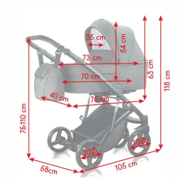 Πολυκαρότσι Milu Kids Atteso ATS 04 Dark Grey με δώρο τους αντάπτορες στο Bebe Maison