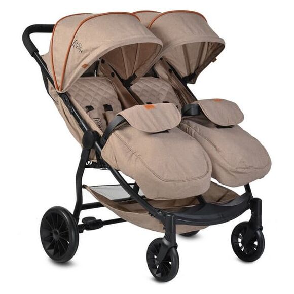 Βρεφικό καρότσι διδύμων Cangaroo Rome Beige στο Bebe Maison