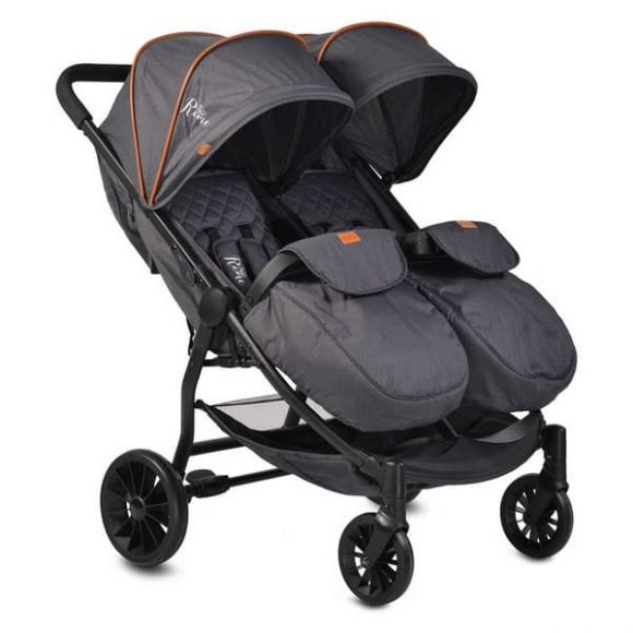 Βρεφικό καρότσι διδύμων Cangaroo Rome Black στο Bebe Maison