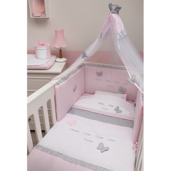 Σετ σεντόνια Byblos σχέδιο 84 Pink Butterfly στο Bebe Maison