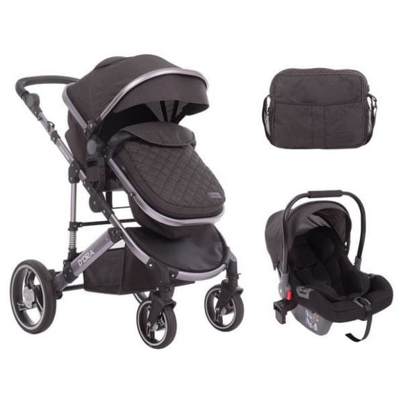 Πολυκαρότσι Kikka Boo 3 σε 1 Dora Dark Grey στο Bebe Maison