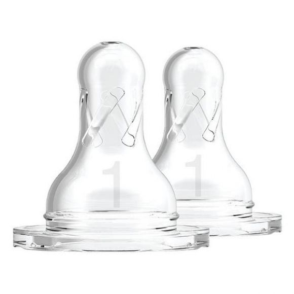 Silicone nipples Dr Brown Options for Bottom with narrow neck level 1, 0-3 months (2pcs) στο Bebe Maison