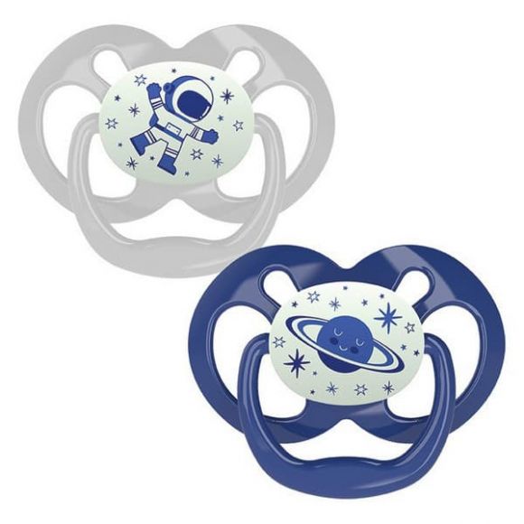 Silicone pacifier drum Dr Brown's Advantage Night Blue 6-18 months 2 pcs στο Bebe Maison