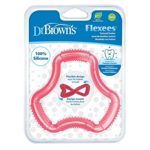 Εύκαμπτος κρίκος Dr Brown's Flexees ροζ στο Bebe Maison