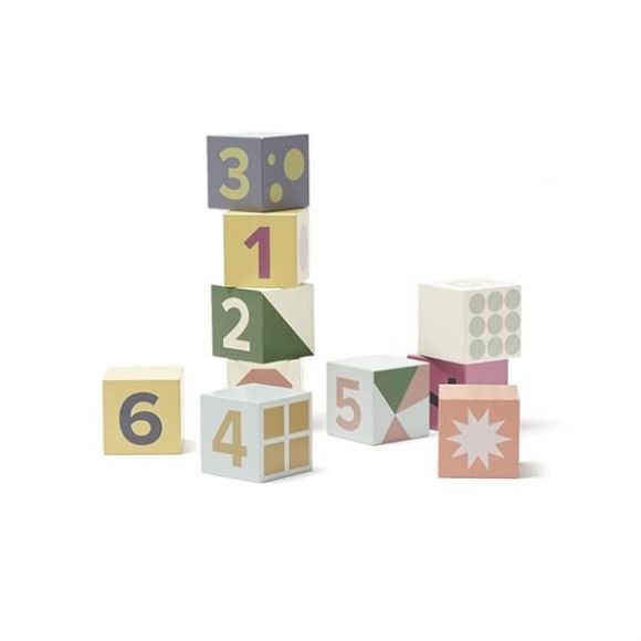 Σετ 10 ξύλινων κύβων σύνθεσης Kids Concept Edvin στο Bebe Maison