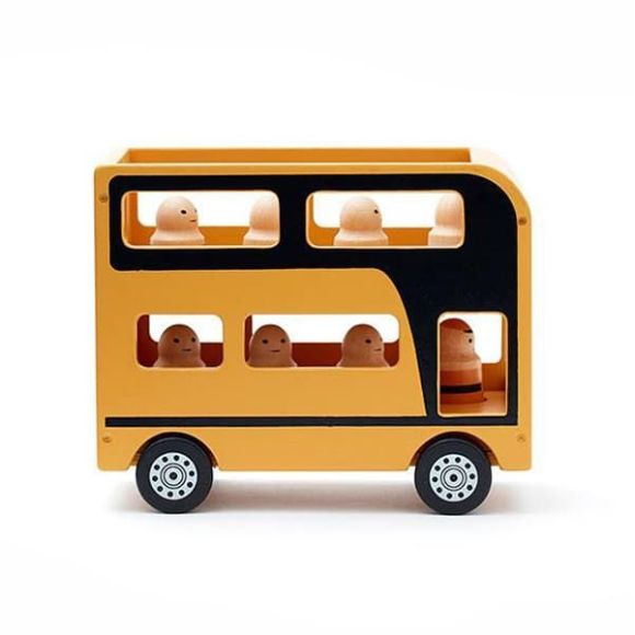 Ξύλινο double decker λεωφορείο με φιγούρες Kids Concept Aiden στο Bebe Maison