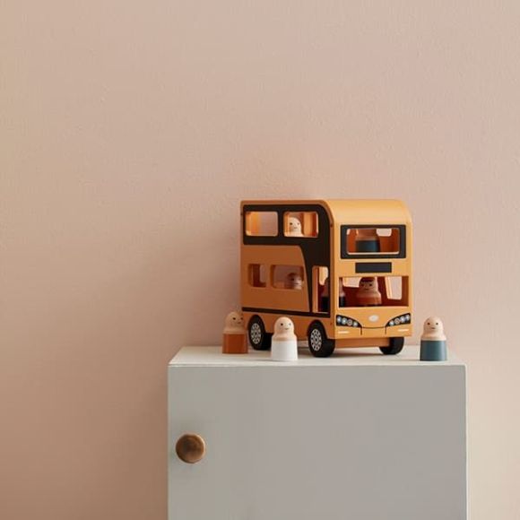 Ξύλινο double decker λεωφορείο με φιγούρες Kids Concept Aiden στο Bebe Maison