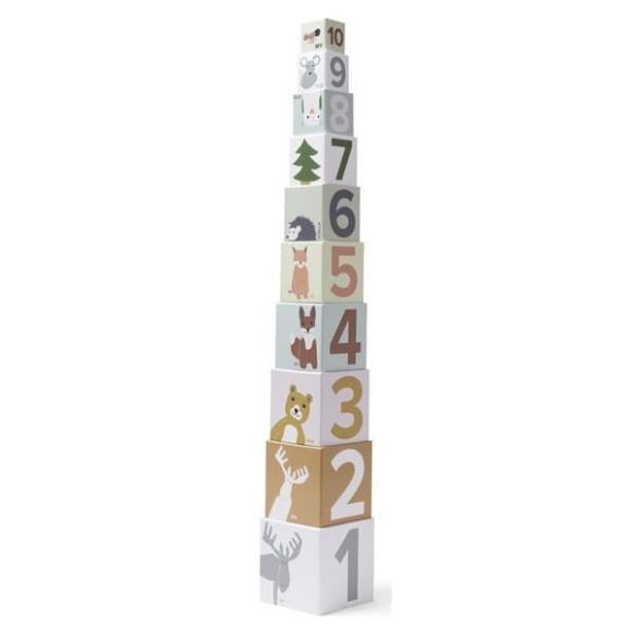 Πυραμίδα ταξινόμησης 10 κύβων με αρίθμηση Kids Concept στο Bebe Maison