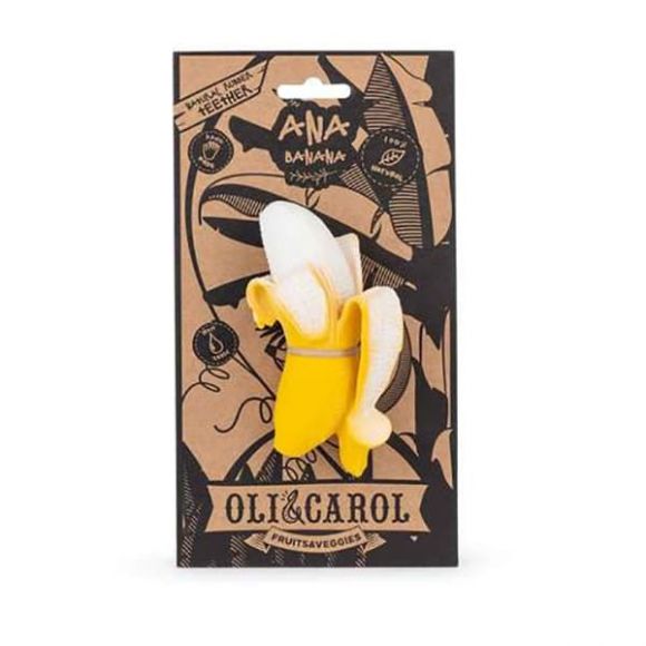 Μασητικό Olie & Carol από φυσικό καουτσούκ Ana η μπανάνα στο Bebe Maison