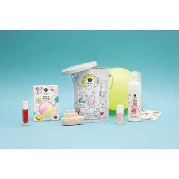 Σετ δώρου με παιδικό βερνίκι Nailmatic lip-gloss, bath bomb, σαπούνι, αφρόλουτρο στο Bebe Maison