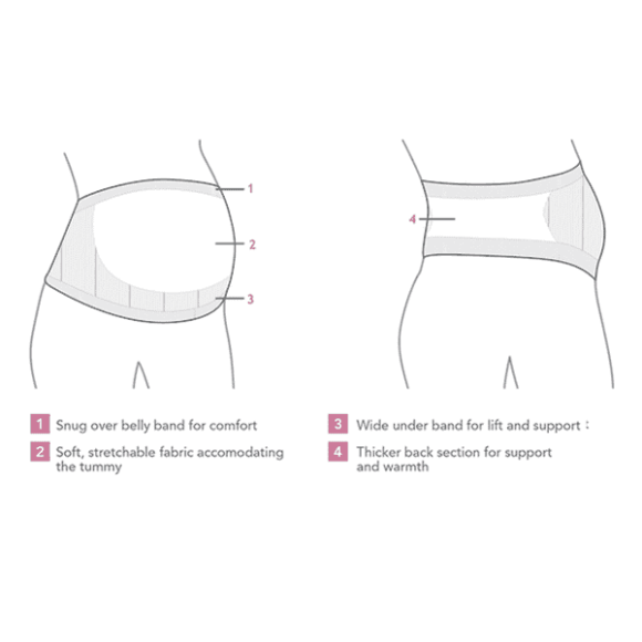 Κιλότα εγκυμοσύνης Carriwell  χωρίς ραφές για ελαφριά υποστήριξη S, M, L, XL Λευκό στο Bebe Maison