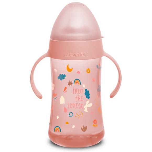 Δεύτερο μπουκάλι με λαβές Suavinex Pink Forest 270ml στο Bebe Maison